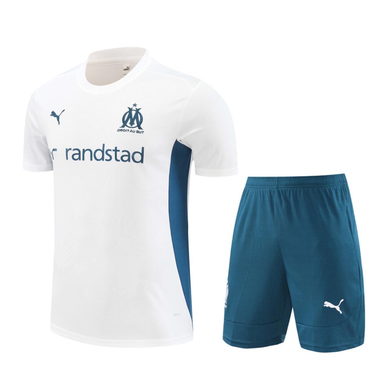 Maillot Olympique de Marseille Pre-Match Blanc (Hombre/Junior) 24/25 + Pantalon