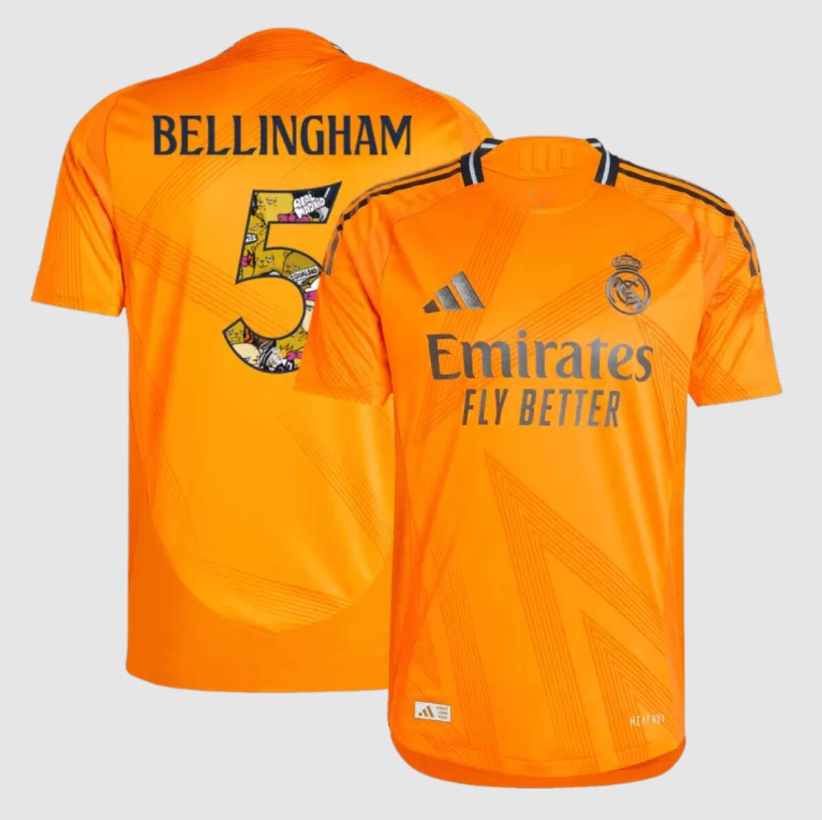 Maillot Real Madrid Extérieur 24/25 BELLINGHAM #5 Bear Champ Font