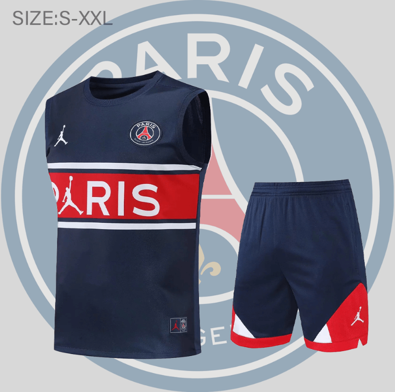 Maillot Sans Manche 22/23 PSG Conjunto De Entreno Bleu Marino