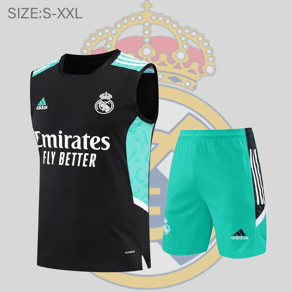 Maillots Sin Mangas Real M adrid 22/23 KIT Negra